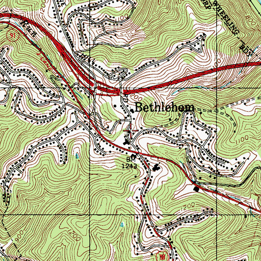 Topographic Map of Our Lady of Lourdes Chapel, WV