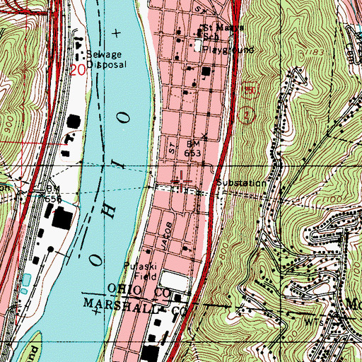 Topographic Map of Our Lady of Perpetual Help Catholic Church, WV