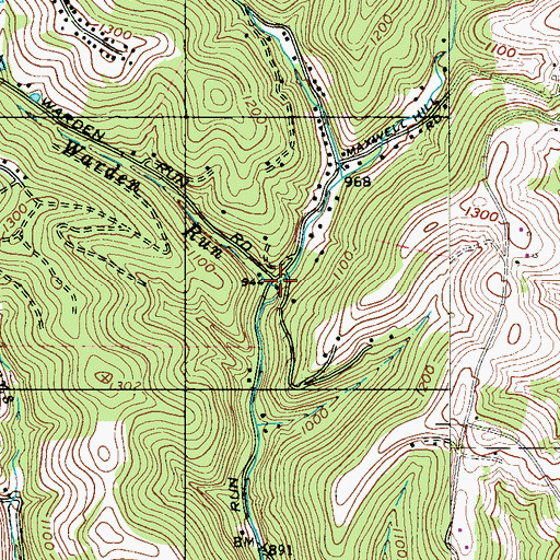 Topographic Map of Peters Run School (historical), WV