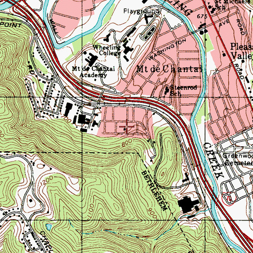 Topographic Map of Ruble United Methodist Church, WV