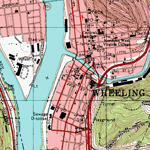 Topographic Map of Saint Alphonsus Roman Catholic Church, WV