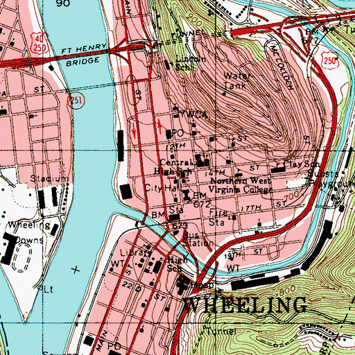 Topographic Map of Saint James Evangelical Lutheran Church, WV