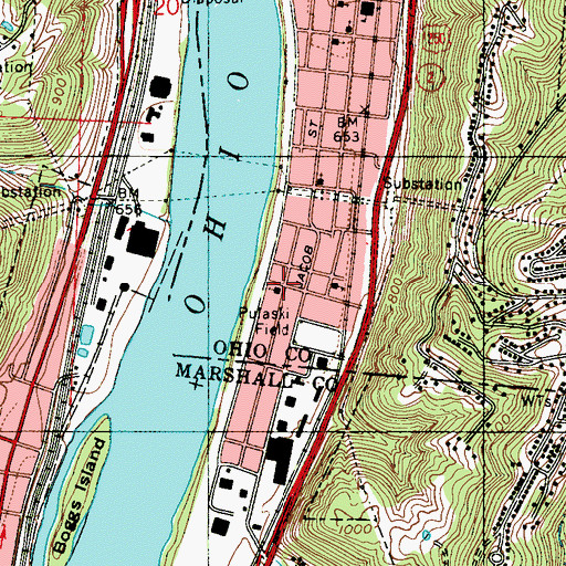 Topographic Map of Saint Ladislaus Roman Catholic Church, WV