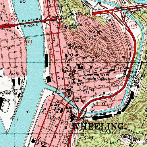 Topographic Map of Saint Matthews Episcopal Church, WV
