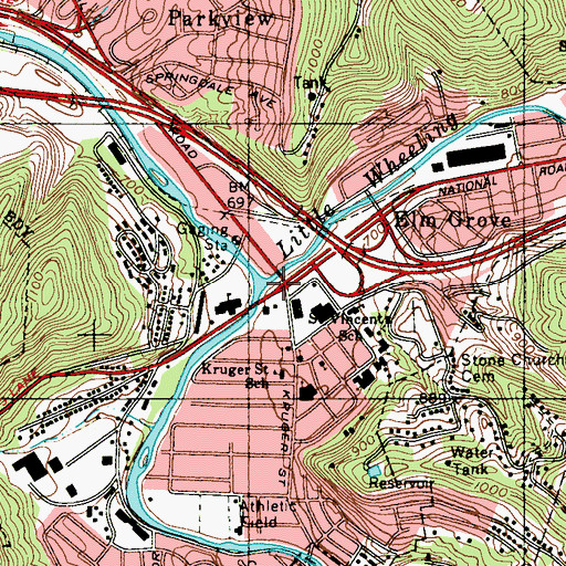 Topographic Map of Shepherds Fort (historical), WV
