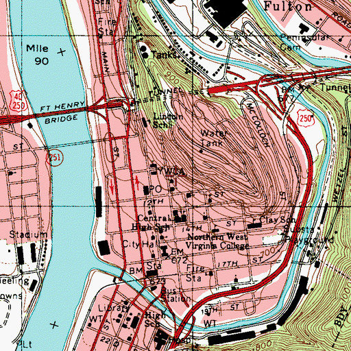 Topographic Map of Simpson United Methodist Church, WV