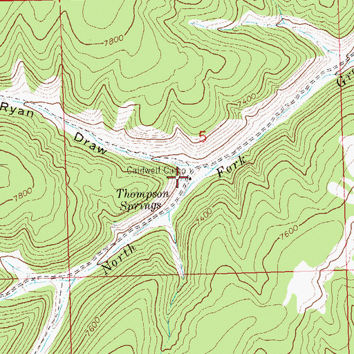 Topographic Map of Joe Ryan Draw, CO