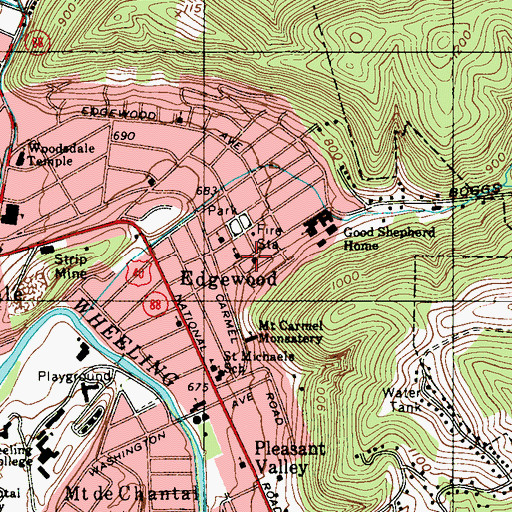 Topographic Map of Synagogue of Israel, WV