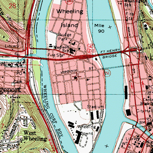 Topographic Map of Thomson United Methodist Church, WV
