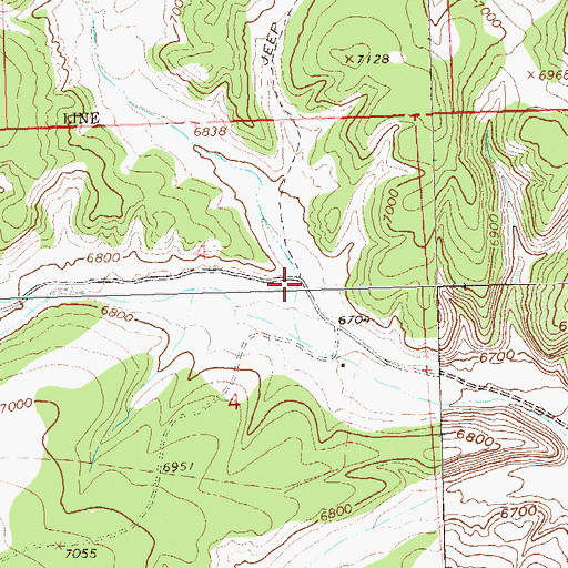 Topographic Map of Carls Hole, CO