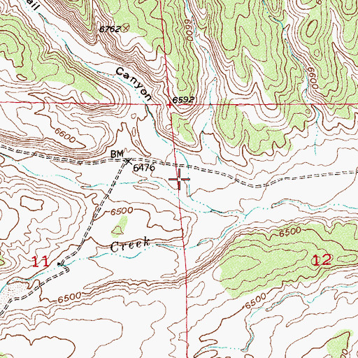 Topographic Map of Trail Canyon, CO