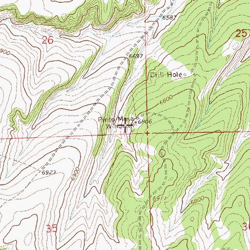 Topographic Map of Pinto Mesa Windmill, CO