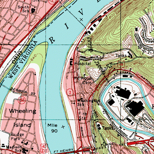 Topographic Map of Bethlehem Apostolic Church, WV
