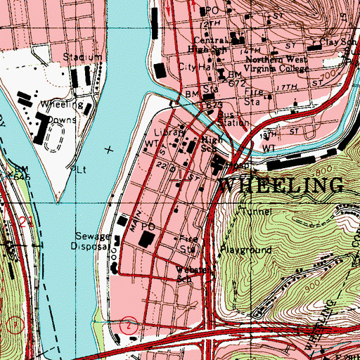 Topographic Map of Saint John the Divine Eastern Orthodox Church, WV