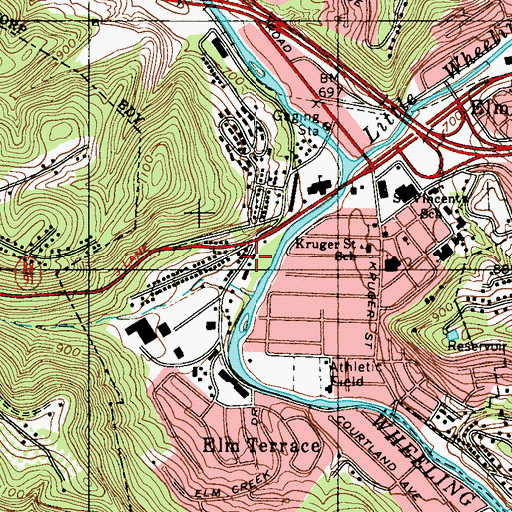 Topographic Map of Stone United Presbyterian Church, WV