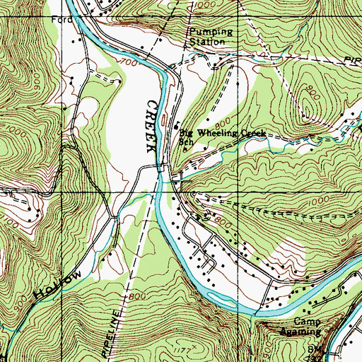 Topographic Map of Britt Run School (historical), WV