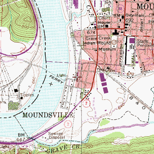 Topographic Map of Pentecostal Mission, WV