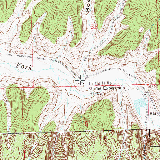 Topographic Map of Box D Gulch, CO
