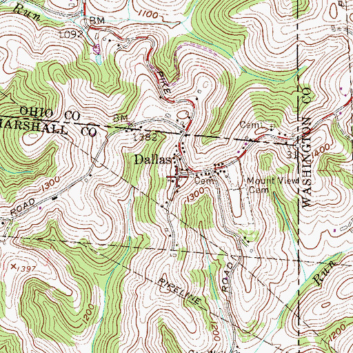 Topographic Map of Dallas Presbyterian Church, WV