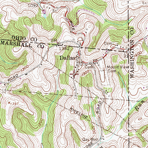 Topographic Map of Dallas School (historical), WV