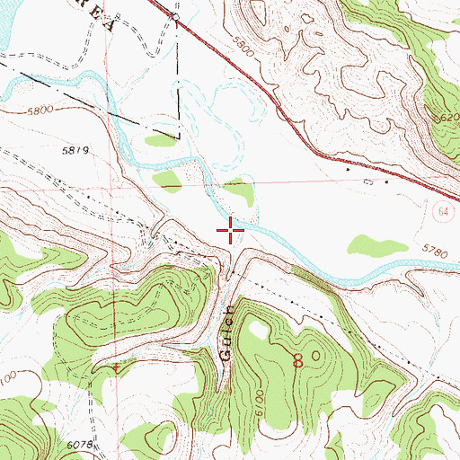 Topographic Map of Rattlesnake Gulch, CO
