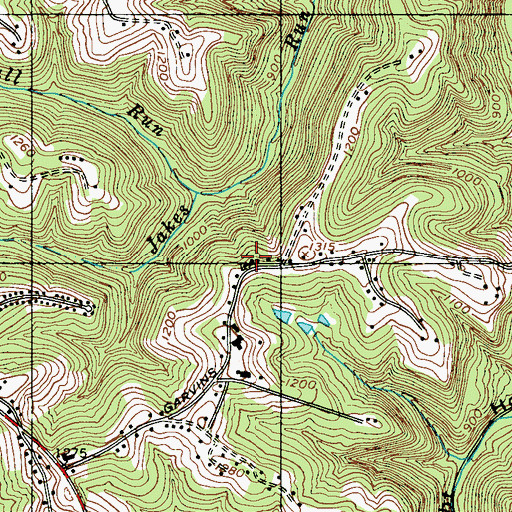 Topographic Map of Silverside School (historical), WV