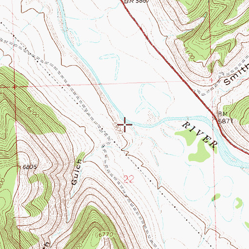 Topographic Map of Tom Stith Gulch, CO