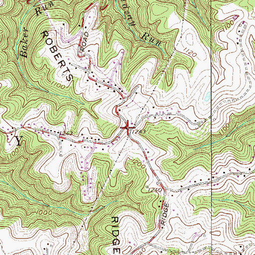 Topographic Map of Church of Christ, WV