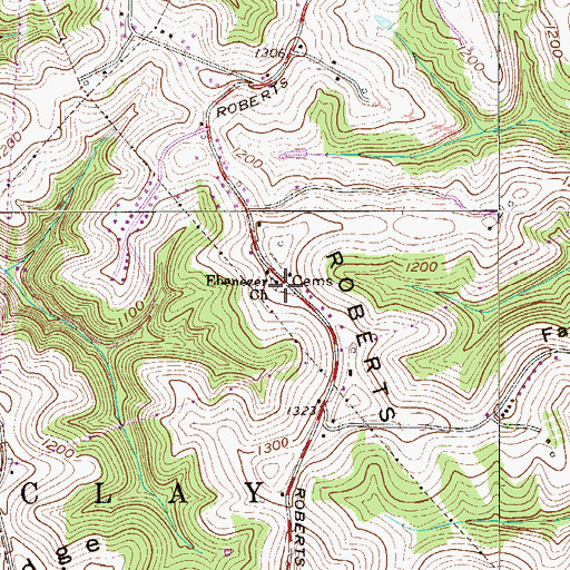 Topographic Map of Ebenezer Cemetery, WV