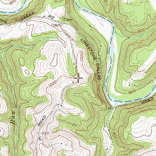Topographic Map of Green Point School (historical), WV