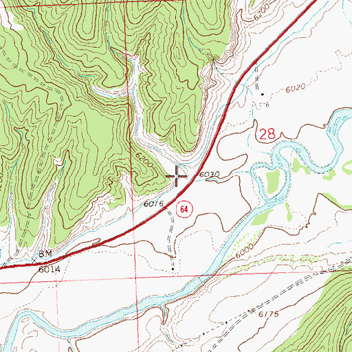Topographic Map of Windy Gulch, CO