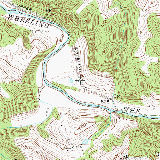 Topographic Map of Line Run-Dague School (historical), WV