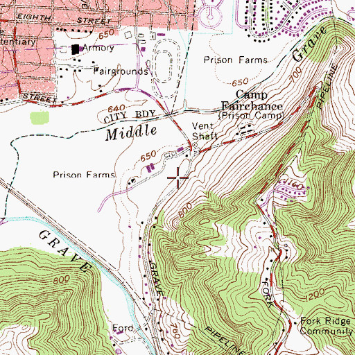 Topographic Map of Marshall County Animal Shelter, WV