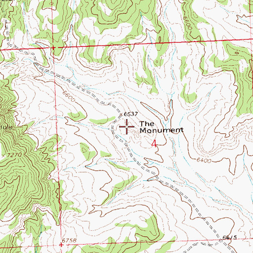 Topographic Map of The Monument, CO
