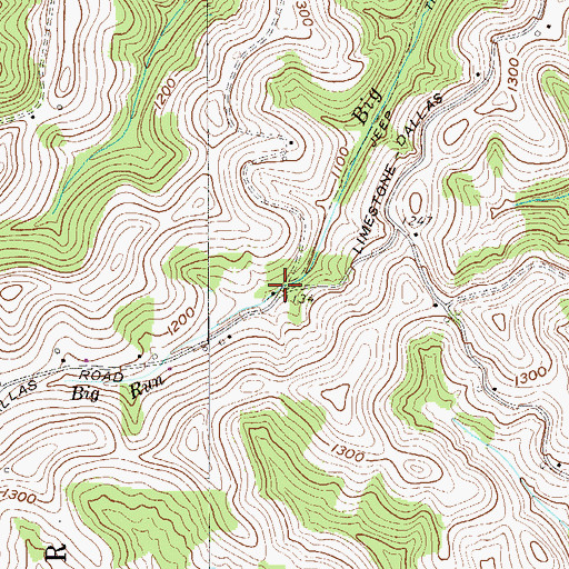 Topographic Map of New Vrindaban, WV
