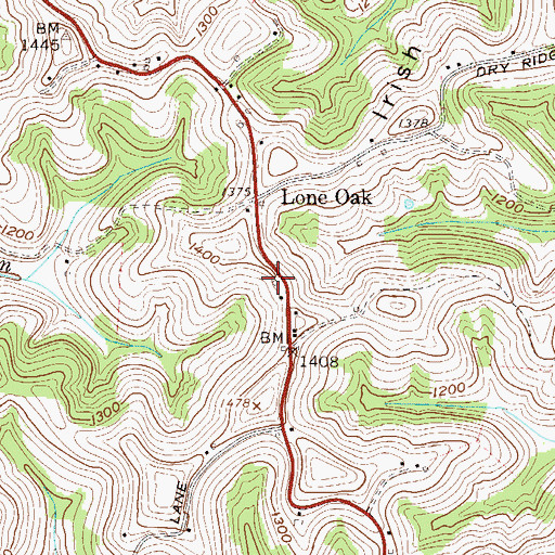 Topographic Map of Stony Battle School (historical), WV