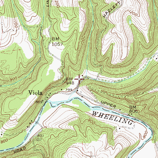 Topographic Map of Viola School (historical), WV