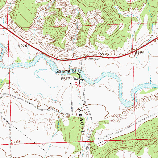 Topographic Map of Kendall Gulch, CO