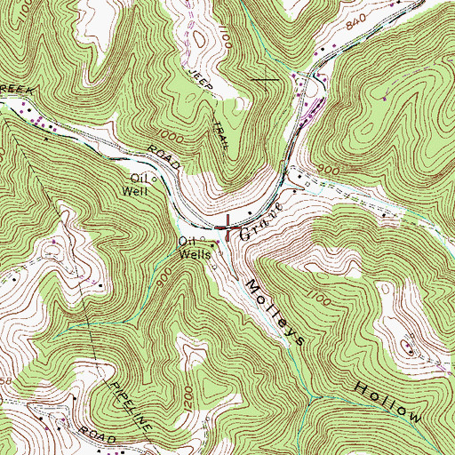 Topographic Map of Willow Dale-Union School (historical), WV
