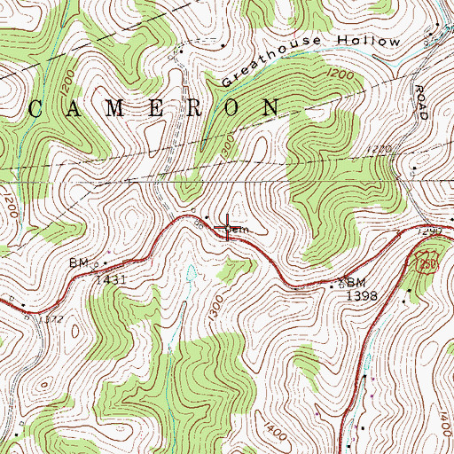 Topographic Map of Bane Cemetery, WV