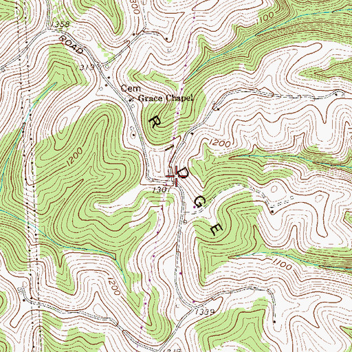 Topographic Map of Burch School (historical), WV