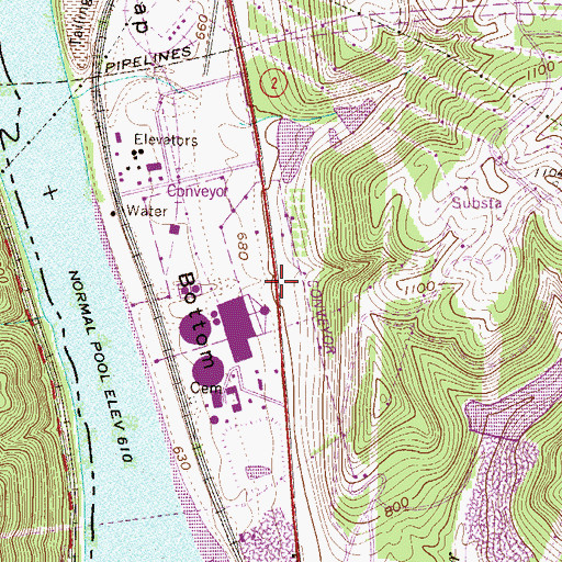Topographic Map of Cresap School (historical), WV