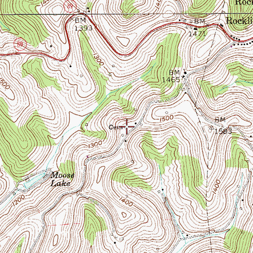 Topographic Map of Fletcher-Earliwine Cemetery, WV