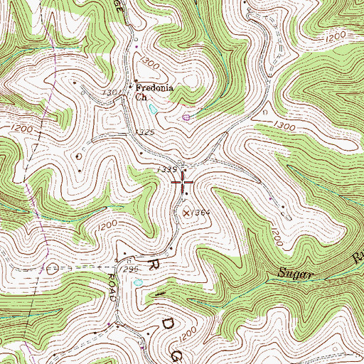 Topographic Map of Fredonia School (historical), WV
