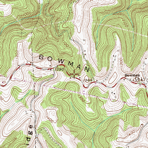 Topographic Map of Gorby School (historical), WV