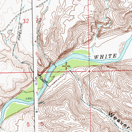 Topographic Map of Weaver Canyon, UT