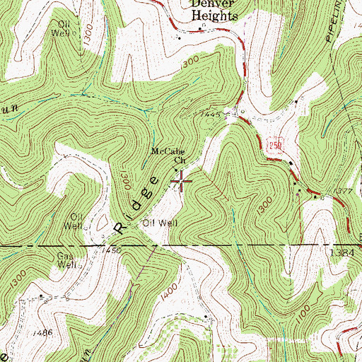 Topographic Map of McCabe Cemetery, WV