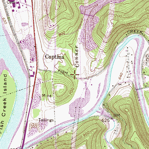 Topographic Map of Woco School (historical), WV