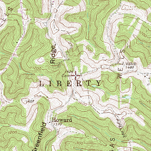 Topographic Map of Yoho Cemetery, WV