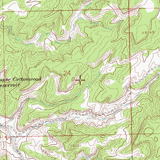 Topographic Map of Upper Cottonwood Reservoir, CO